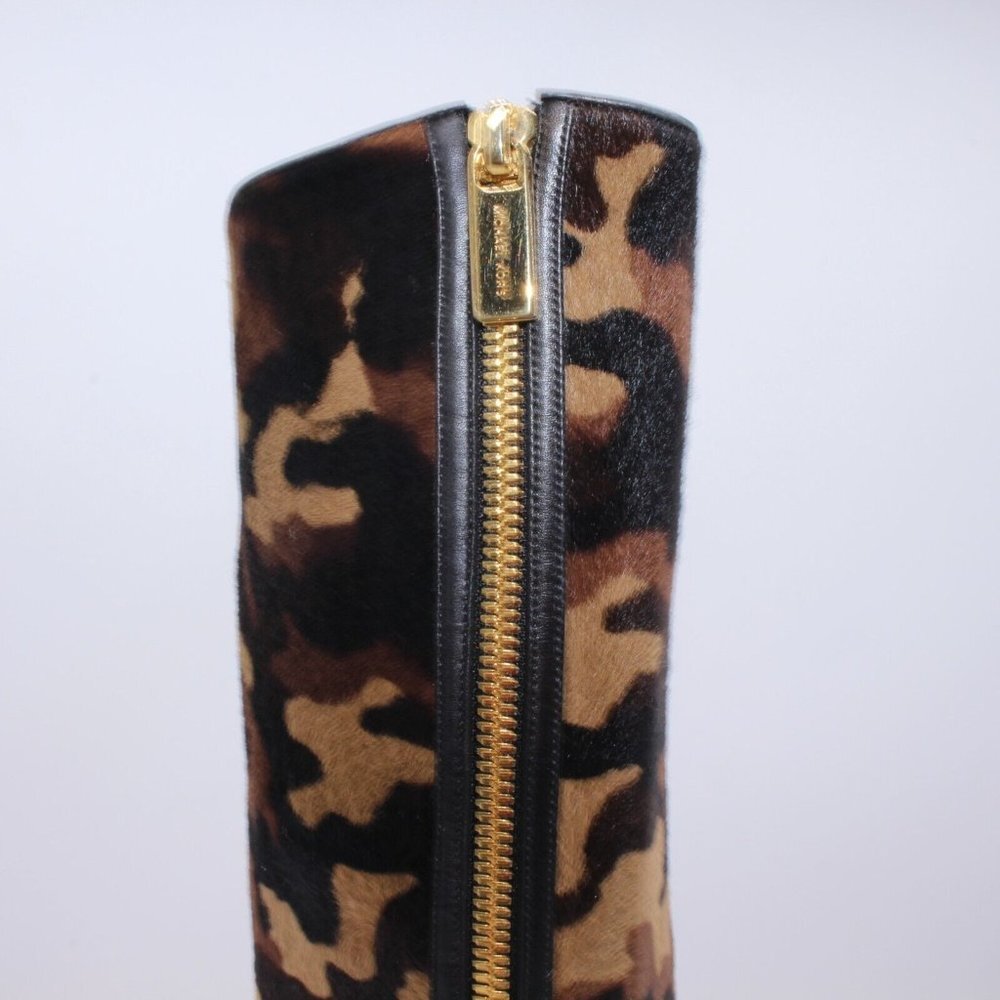 Michael Kors Camo Calf Hair Black Leather Boot Size 40 One Boot Only Not A Pair - Picture 11 of 11